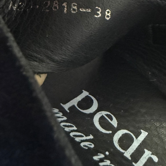 Pedro Garcia Black Suede Wedge Sandals 38 - Worn once! Size 7.5 or 8 US - Picture 13 of 13